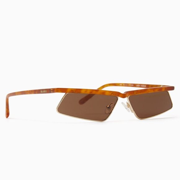 THE ATTICO Aria Sunglasses in Yellow Gold Blonde T-shell Brown New Womens Sunnie - Picture 11 of 15